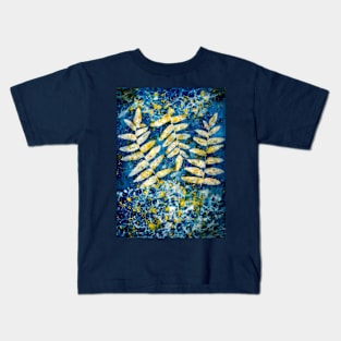 Botanical cyanotype 1 Kids T-Shirt